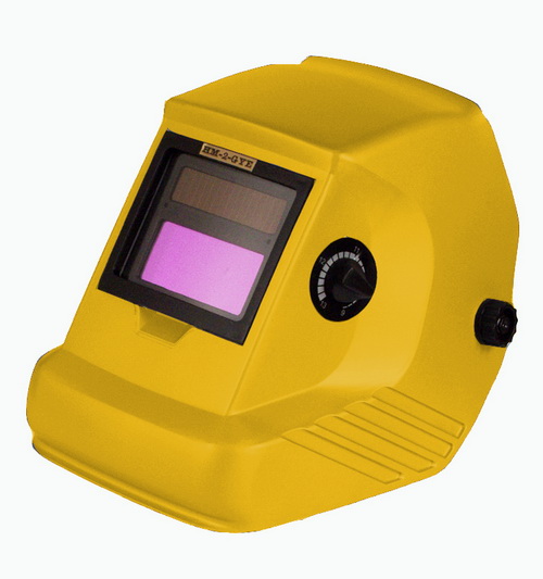 Solar powered auto darkening welding helmet