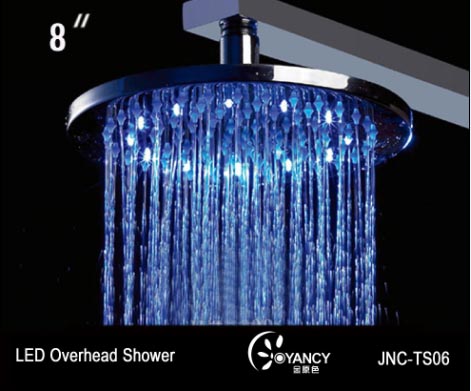 LED overhead shower