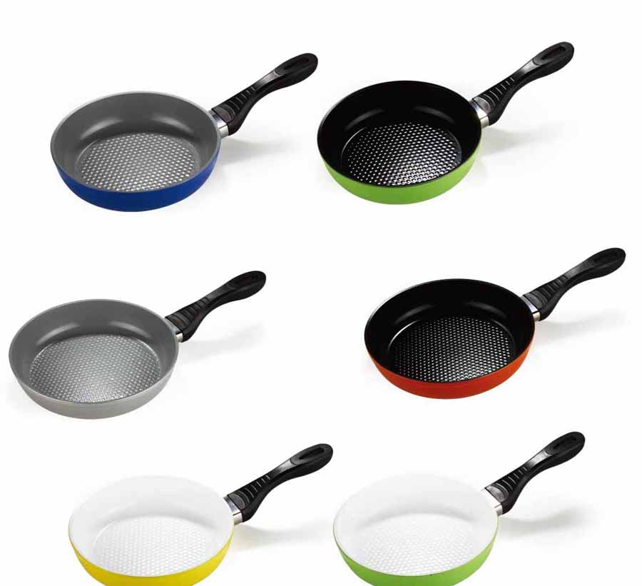 forged , stretched aluminum ceramic & hard anodized cookware