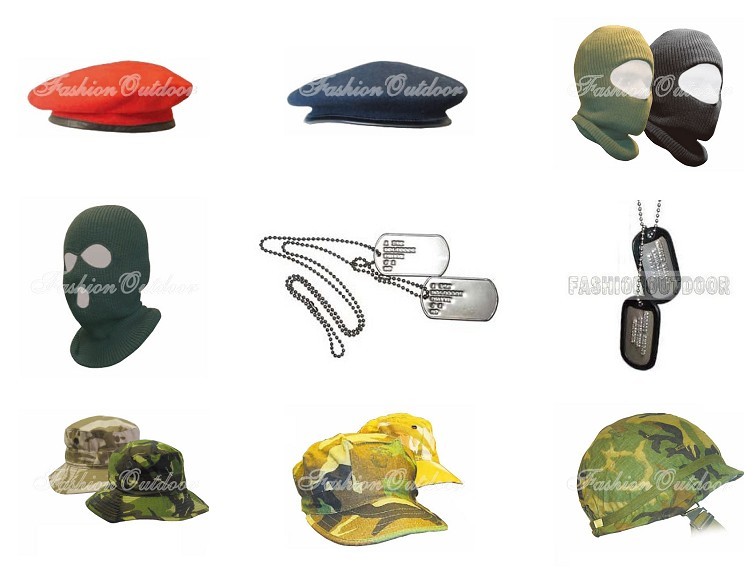 Military Combat Headwears Berets Dog Tag