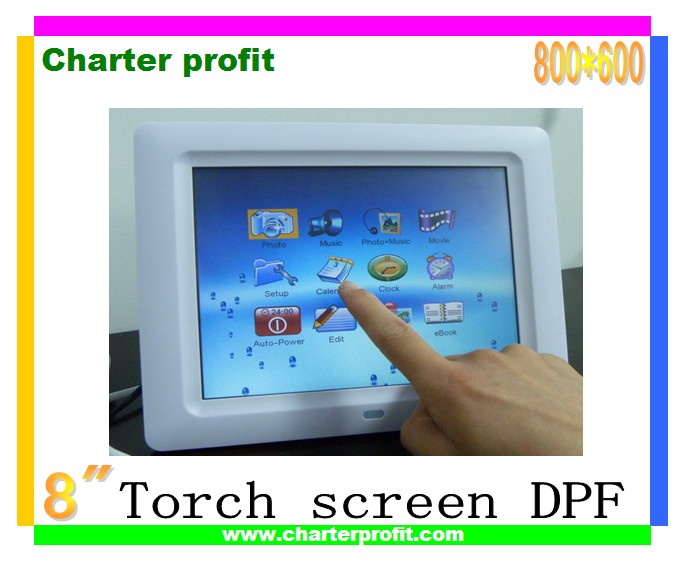 8inch touch screen lcd digital photo frame