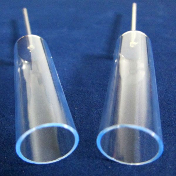 UV blocking quartz glass tube with two different out diameter for sterilization lamp