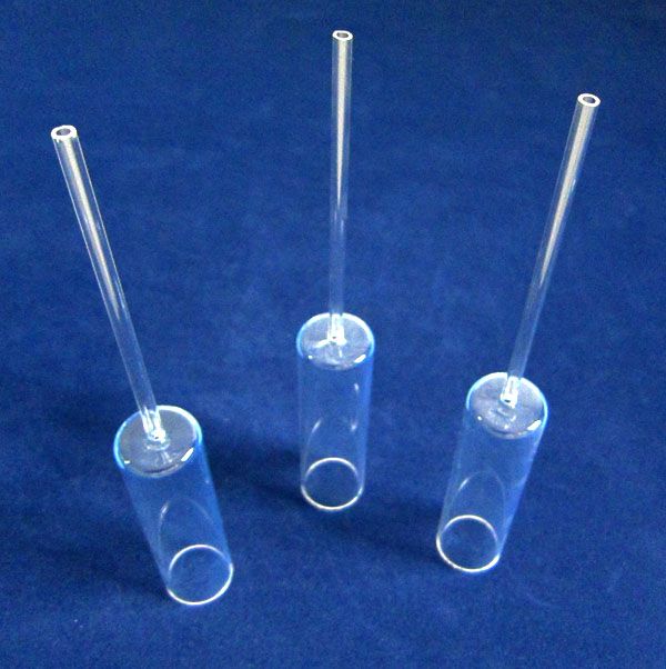 UV blocking quartz glass tube with two different out diameter for sterilization lamp