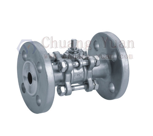 3PC ball valve with flange