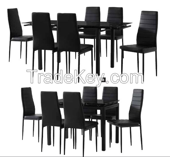 Extension dining table with chairs