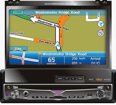 7''One-din Car DVD with Bluetooth RDS, GPS &DVB-T optional AIU-118G