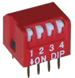 Piano type dip switch