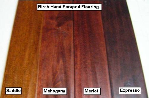 Oak hand scraped flooring