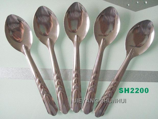 Tumble polish stianless steel spoon