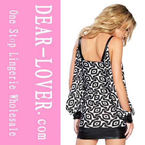 Black-White Mini Dress(LC2192-2)