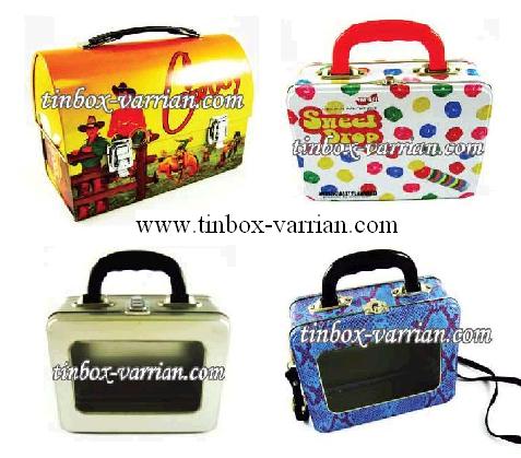 Lunch Box - Tin/Metal Lunchbox with Handle