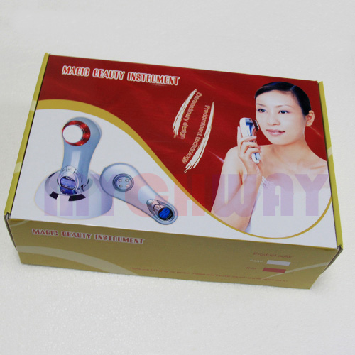 Ultrasonic Galvanic Ion Infrared Skin Facial Massager Skin Care Test B