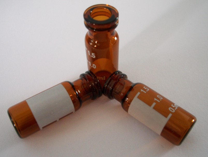 autosampler vials 2ml amber snap vial with patch