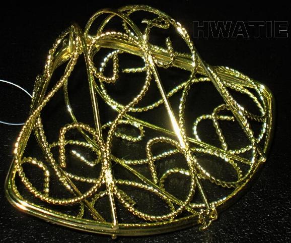 Wire craft shell in gold plated