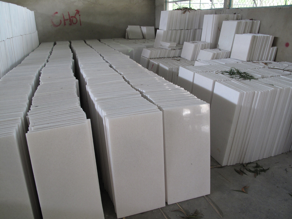 Pure White marble slabs and tiles