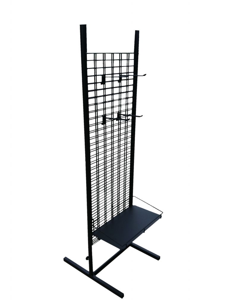 wire wiper display rack shelves with wheels