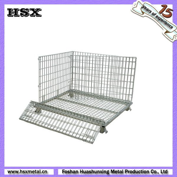 Folded warehouse temporary storage cargo cage