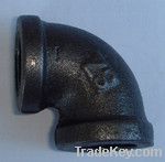 Black Malleable cast iron pipe fitting-elbow