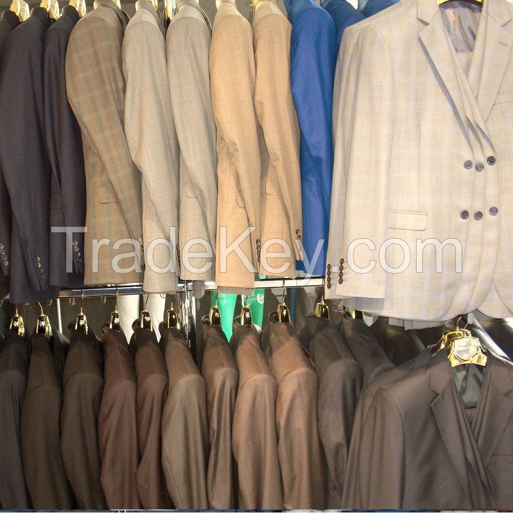 MENS SUIT STRIPES TWO BUTTON SLIM FIT DRESS SUIT WHOLESALE WEDDING #A4