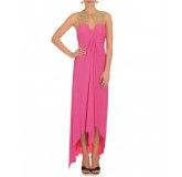 Hot Pink Draped Gown