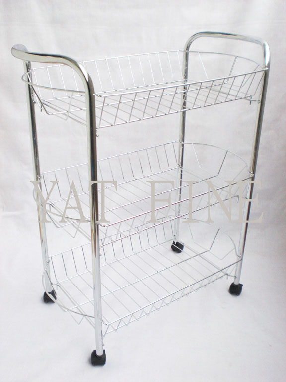 3 Tiers Trolley Storage Shelf