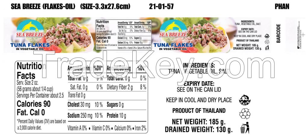 Canned Skipjack Tuna Solid, Chunks &amp; Flakes