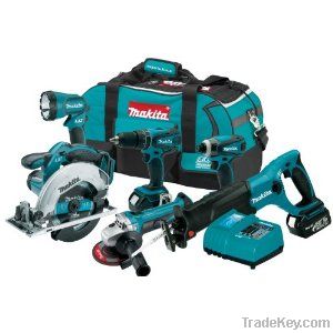 Makita LXT601 18-Volt LXT 6-Piece Lithium-Ion Cordless Drill Combo Kit