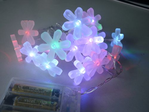 10 LED with frost flower Timer function string light