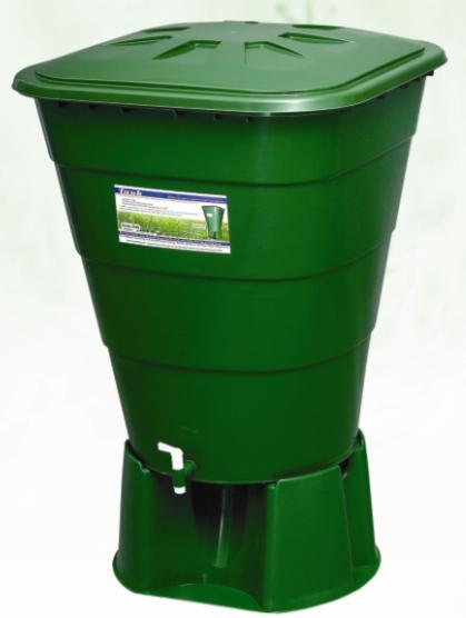 Plastic rain barrel