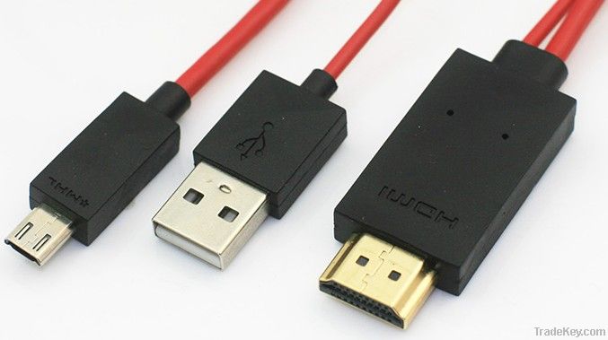 full 1080P supported mhl to hdmi cable adapter for samsung s3/s4/note2