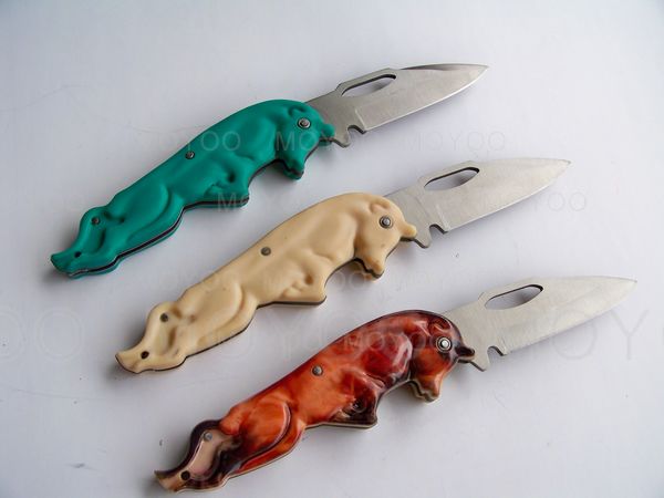 Pocket knife with colorful horse shape SJ015