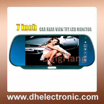 hot sale 7" car rearview mirror monitor with Tv players
