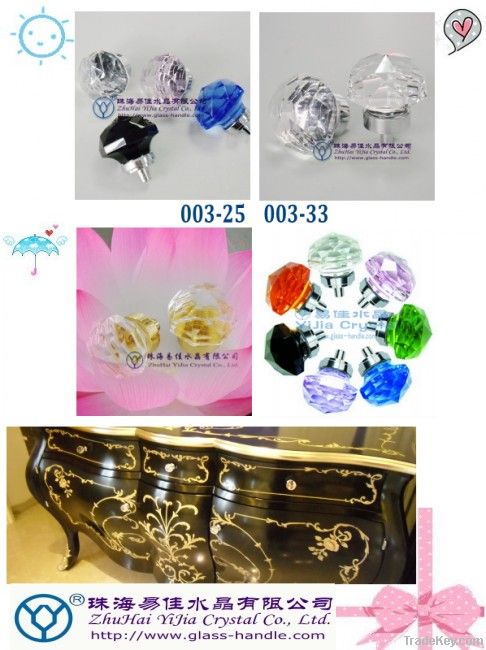 crystal cabinet knobs with zinc alloy