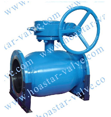 All welded ball valve with flange end