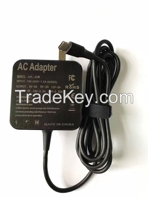 Laptop Adapter Type-C 45W USB Charger 20V2.25A