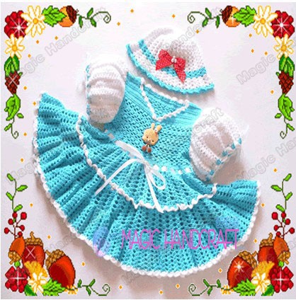 Handcraft Chinese Crochet Children's Clothing-dress