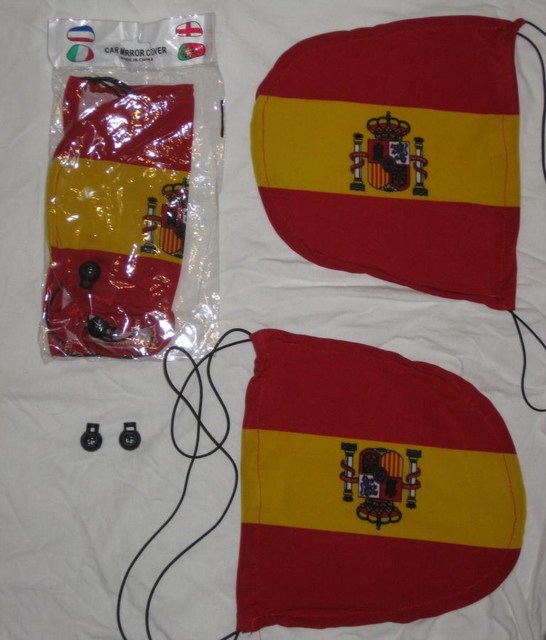 SPAIN - Carsox, car mirror cover, mirror flags, mirror sock, promoti