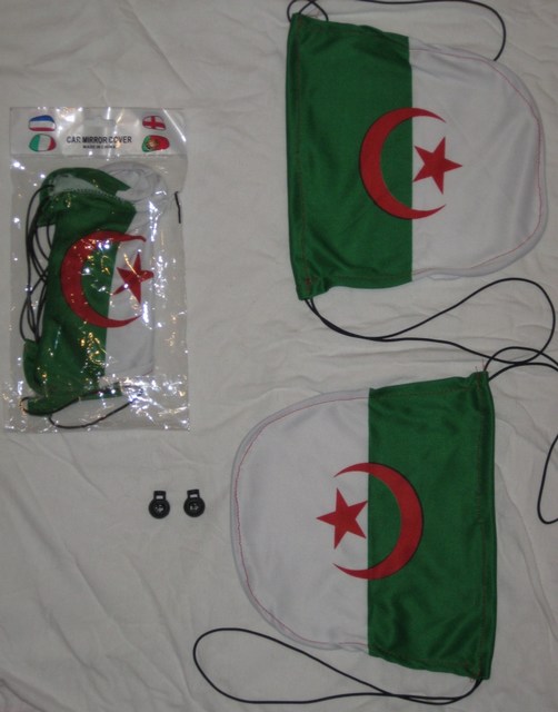 ALGERIA - Carsox, car mirror cover, mirror flags, mirror sock, promoti