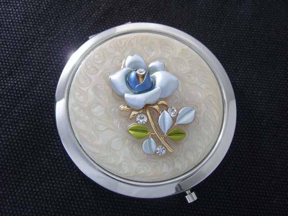 blue rose cosmetic mirror