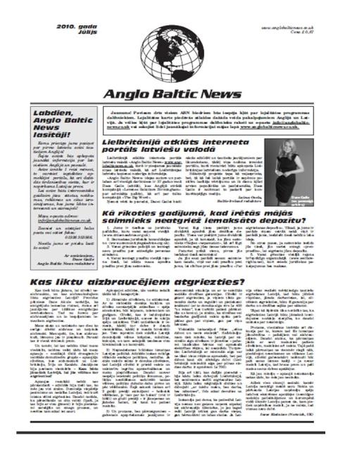 Anglo Baltic News newspaper