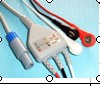 One -piece ECG cable and leadwire