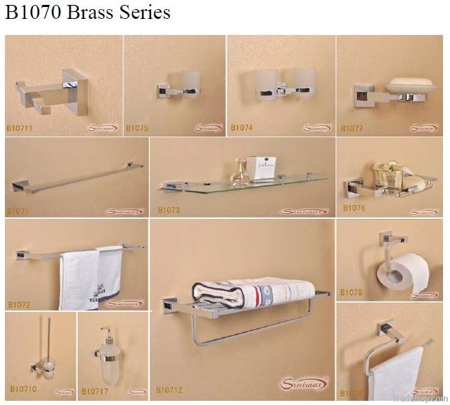 Brass bathroom accessories