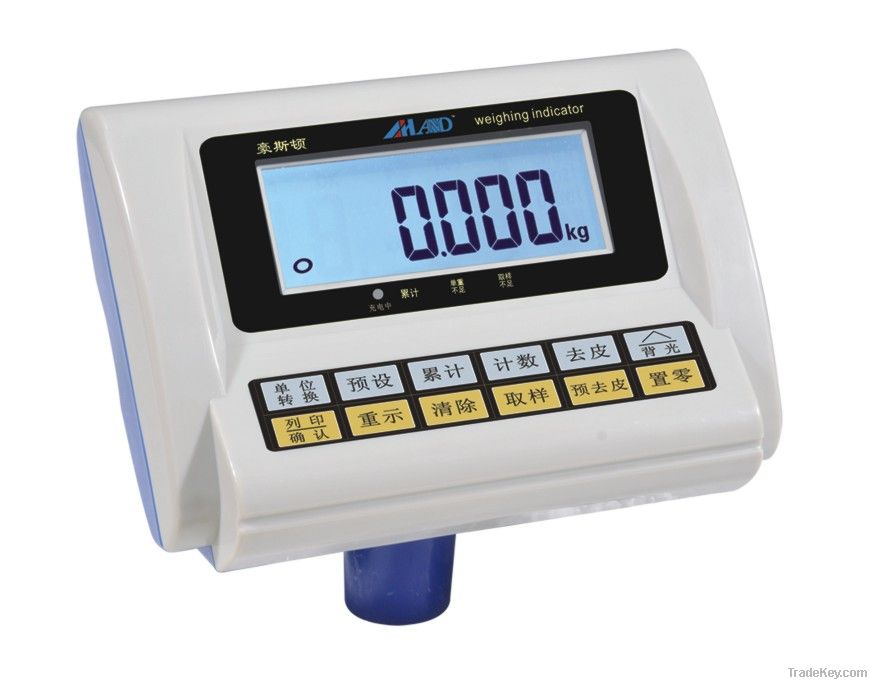 Electronics platform scales indicator