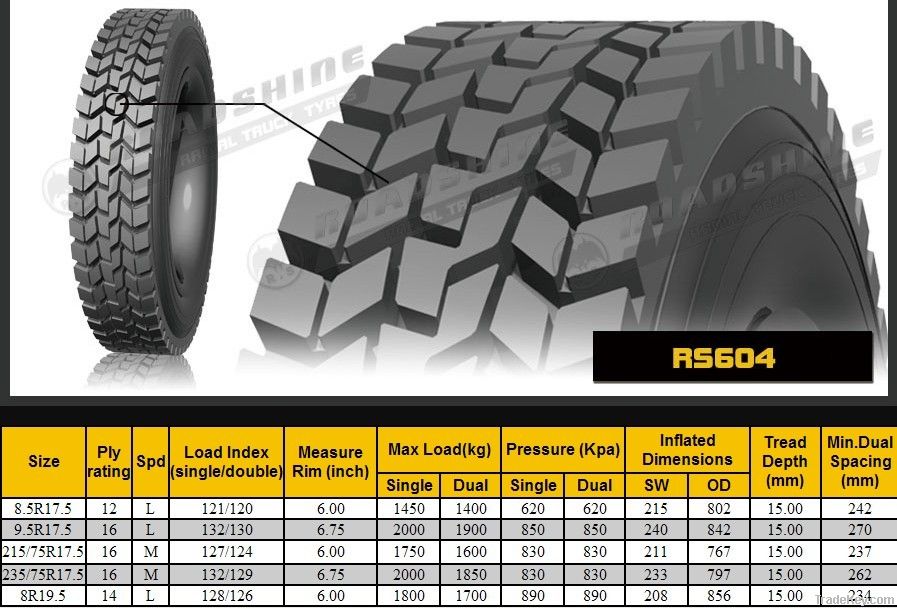 295/80R22.5 radial tyre