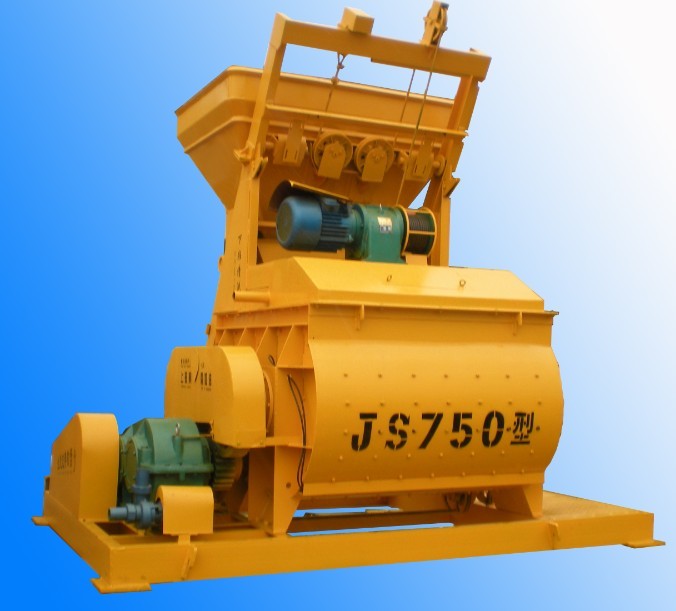 Twin-shaft concrete mixer