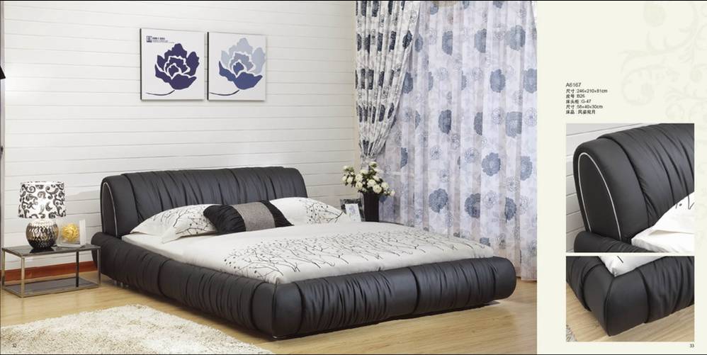 PU leather bed A6167