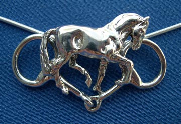 "Piaffe' and Snaffle Slide Pendant