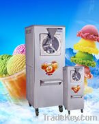 Durable hard ice cream machine with low temp compressor