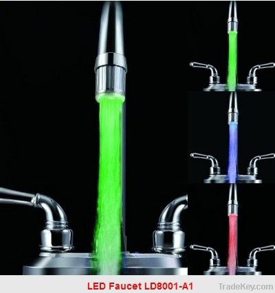 LED Faucet 1-6PCS silver bright the most fashionable