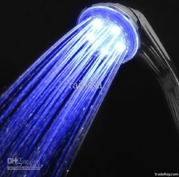 led head shower plastic color changing bathroom shower head led faucet